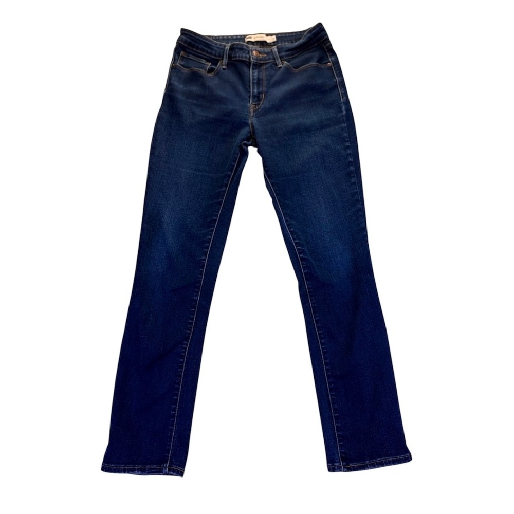 Levis Mid Rise Skinny Jeans Women's 10 Dark Wash Denim Stretch Slim Fit Fall